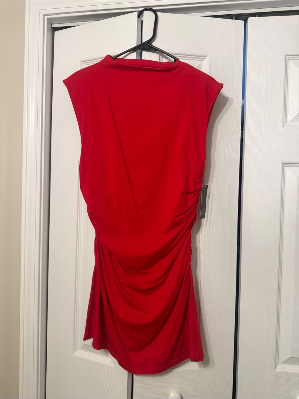 Wild Fable Red Sleeveless Draped Women's Mini Dress